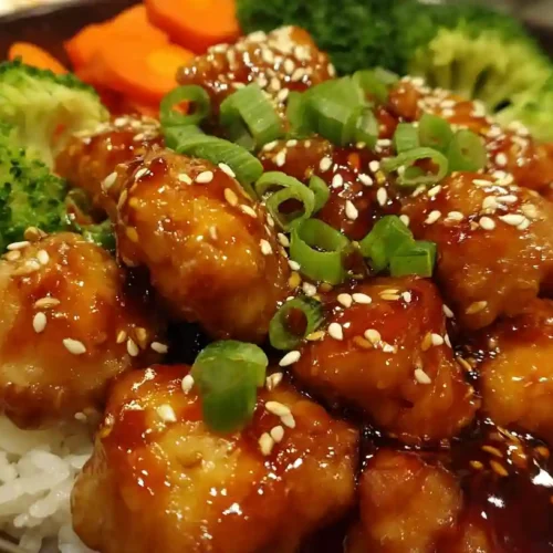 Easy Homemade Teriyaki Chicken Bowl 2 A beautifully presented Teriyaki Chicken Bowl with glossy chicken, fluffy rice, and fresh broccoli, garnished with sesame seeds and scallions.
