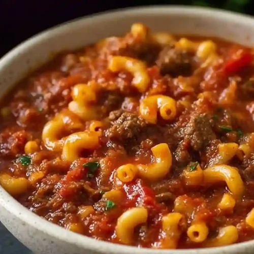 Easy Goulash Recipe: A Quick and Hearty One-Pan Meal 2 Bowl of classic goulash recipe made with ground beef, macaroni, and a rich tomato sauce