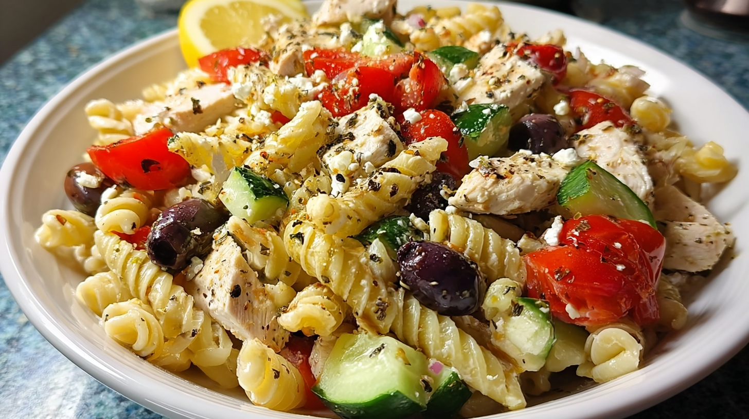 Amarinda's Delightful Greek Chicken Pasta Salad 2 image 1777200849220 Amarinda's Delightful Greek Chicken Pasta Salad