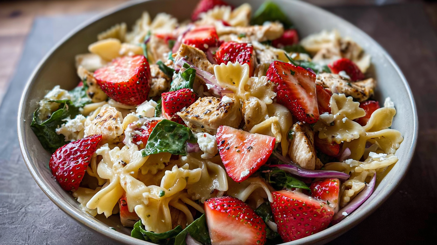 Strawberry Chicken Pasta Salad: A Vibrant & Easy Summer Favorite 2 image 1777201938739 Strawberry Chicken Pasta Salad: A Vibrant & Easy Summer Favorite
