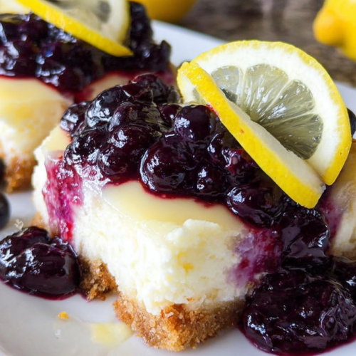 Blueberry Lemon Cheesecake Bars: A Burst of Sunshine 3 Blueberry Lemon Cheesecake Bars: A Burst of Sunshine