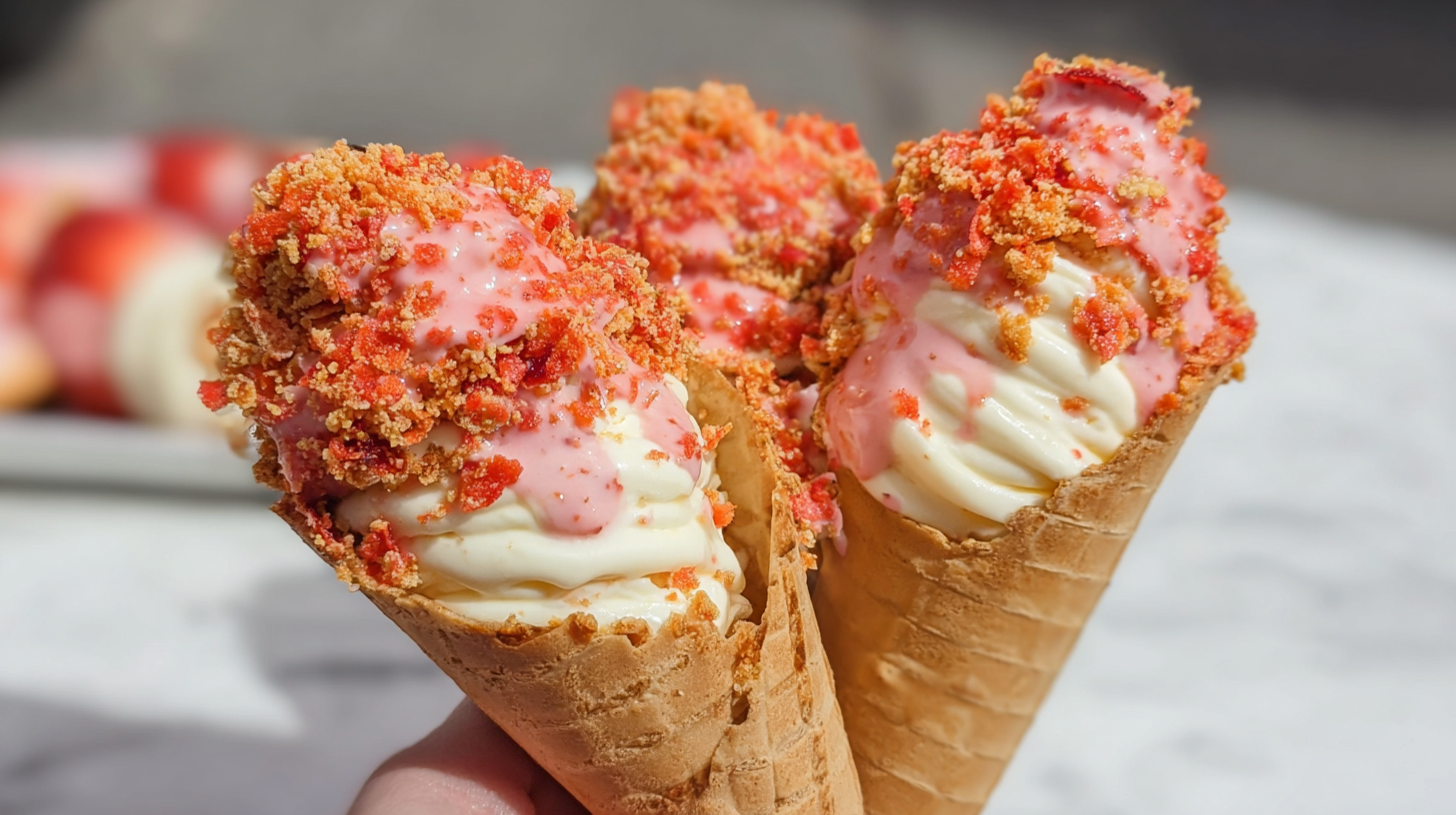 Strawberry Crunch Cheesecake Cones: A No-Bake Dream 2 image 1778251800922 Strawberry Crunch Cheesecake Cones: A No-Bake Dream