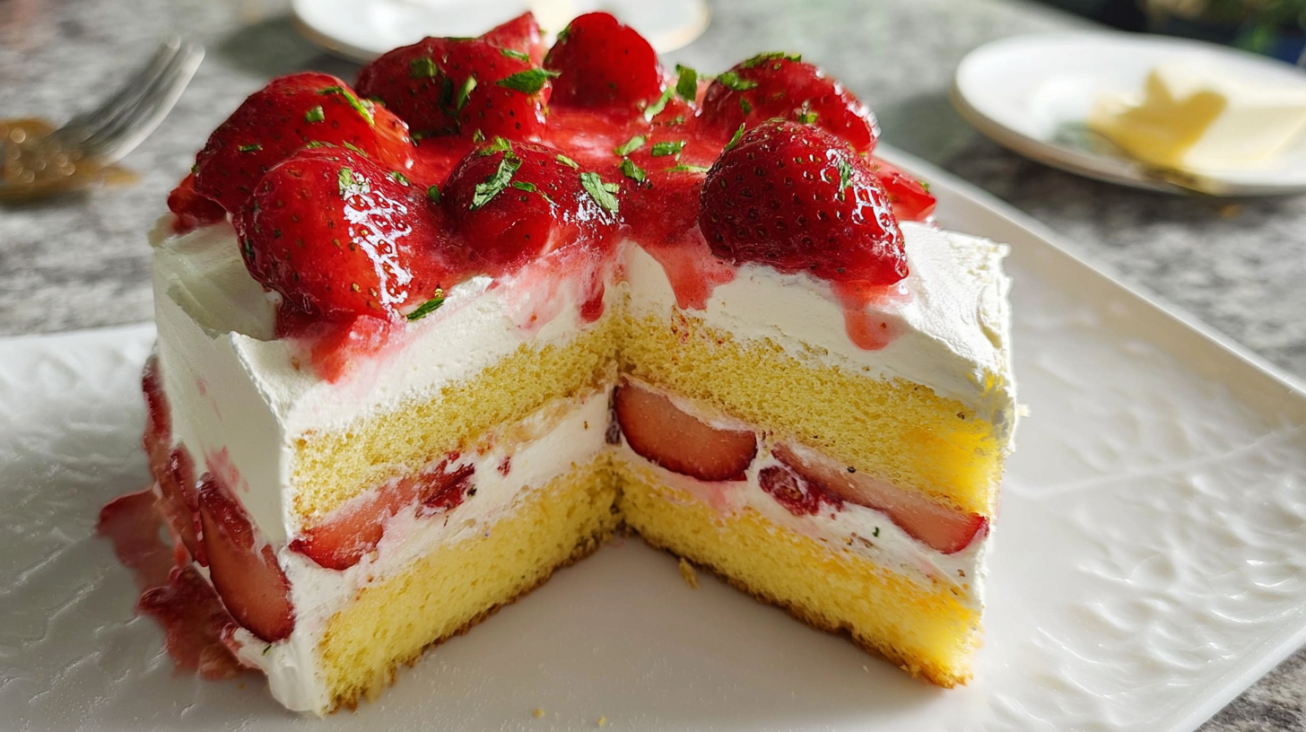Strawberry Custard Delight Cake 2 image 1778436877333 Strawberry Custard Delight Cake