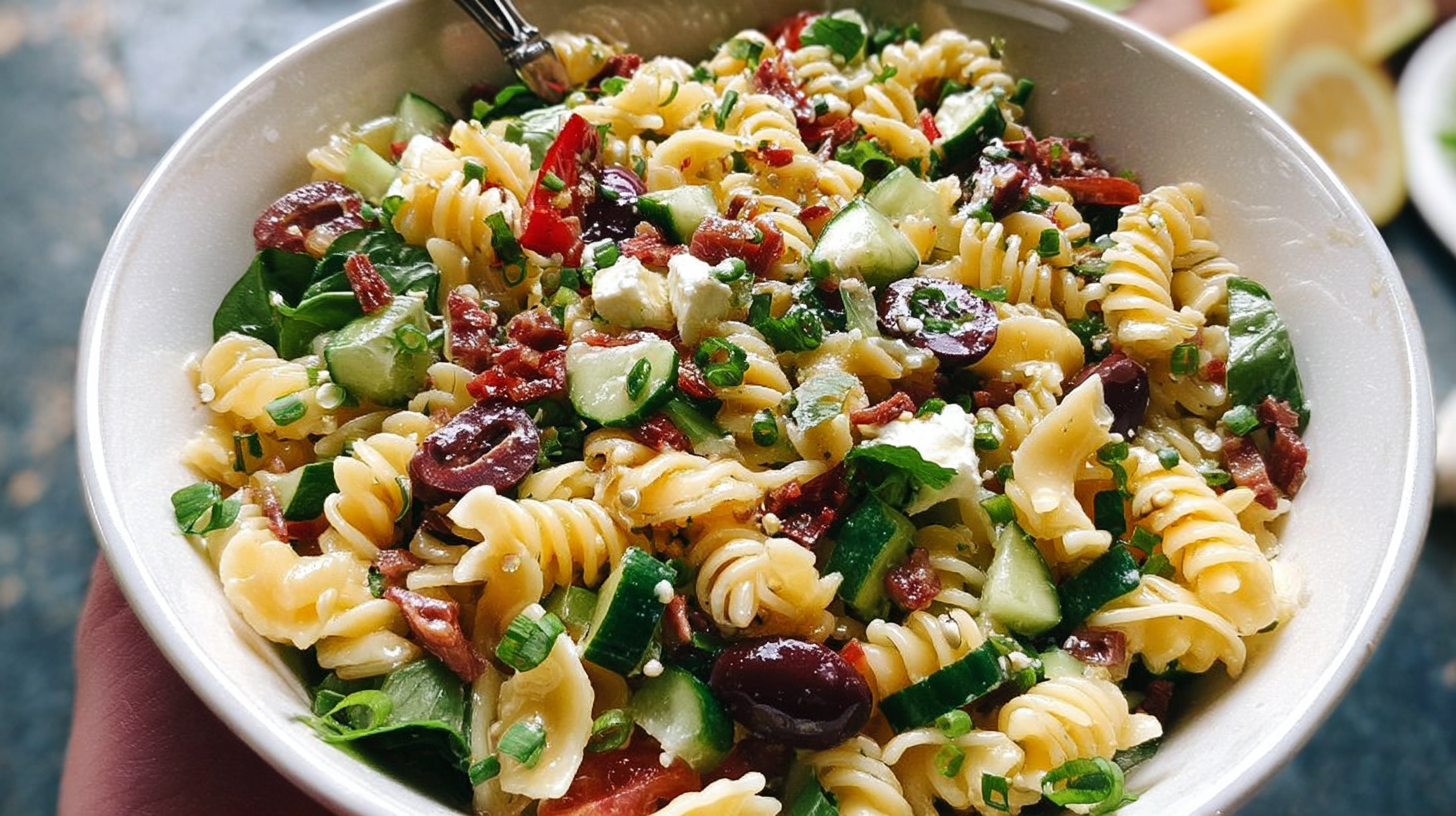 image 1775906758665 Vibrant Mediterranean Pasta Salad Recipe: A Fresh & Flavorful Meal