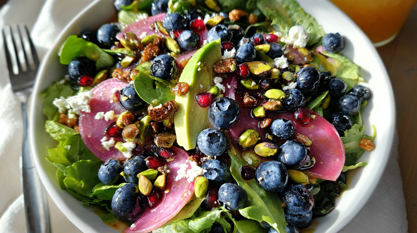 Vibrant Blueberry Pistachio Spring Salad